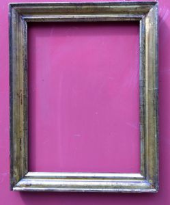 cornice in legno dorato oro mecca sagoma a molura  XIX° sec. cm.36 x 48
